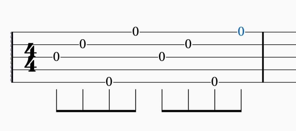 banjo tab with a banjo roll written in it
