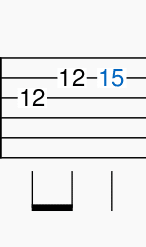 G major arpeggio for guitar at 12th fret in TAB